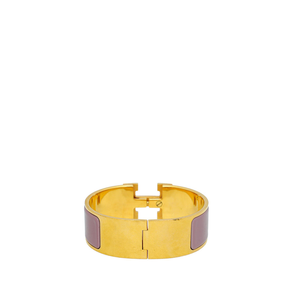 Hermes Mauve Clic Clac H GM Bracelet