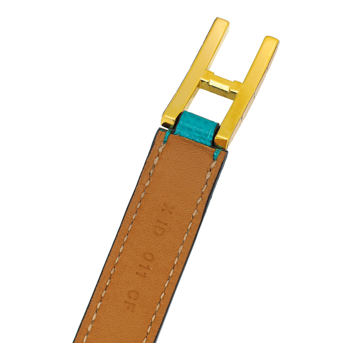 Hermes Bleu Paon Drag Double Tour Bracelet