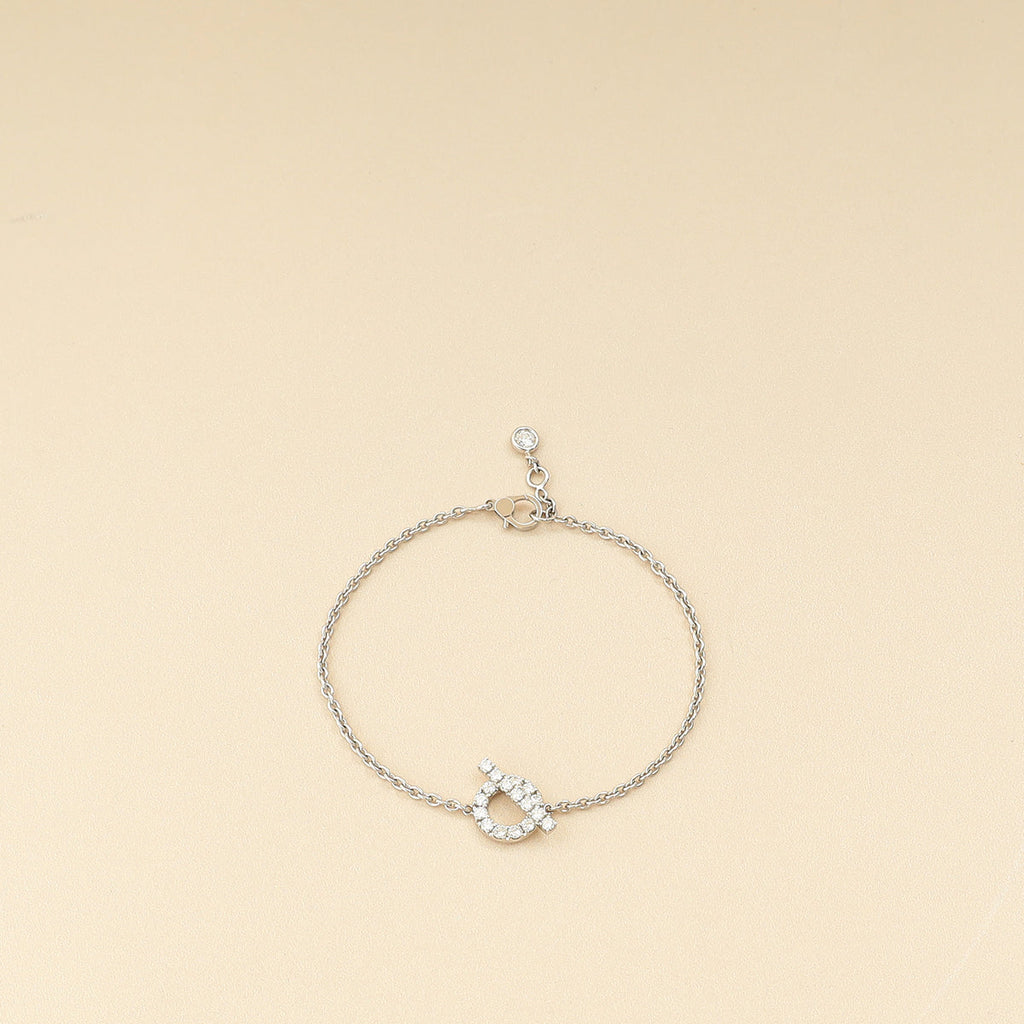 Hermes 18K White Gold Finesse Diamond Bracelet
