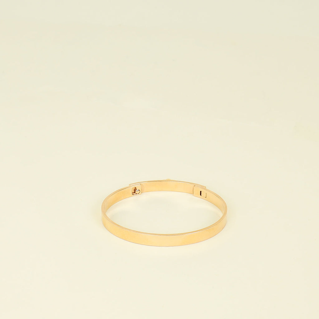 Hermes 18K Rose Gold Collier de Chien w/Diamond Small Model Bracelet