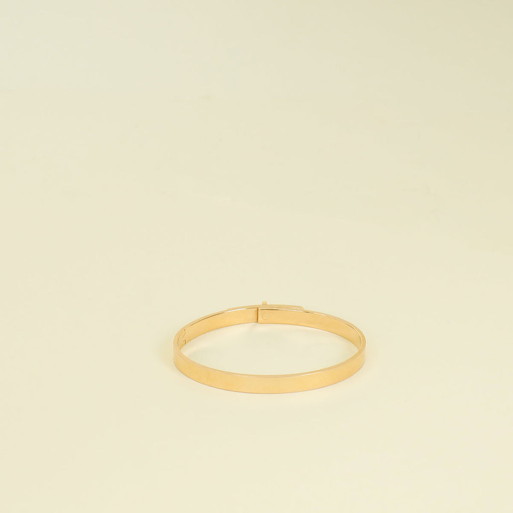 Hermes 18K Rose Gold Kelly Diamond Small Model Bracelet