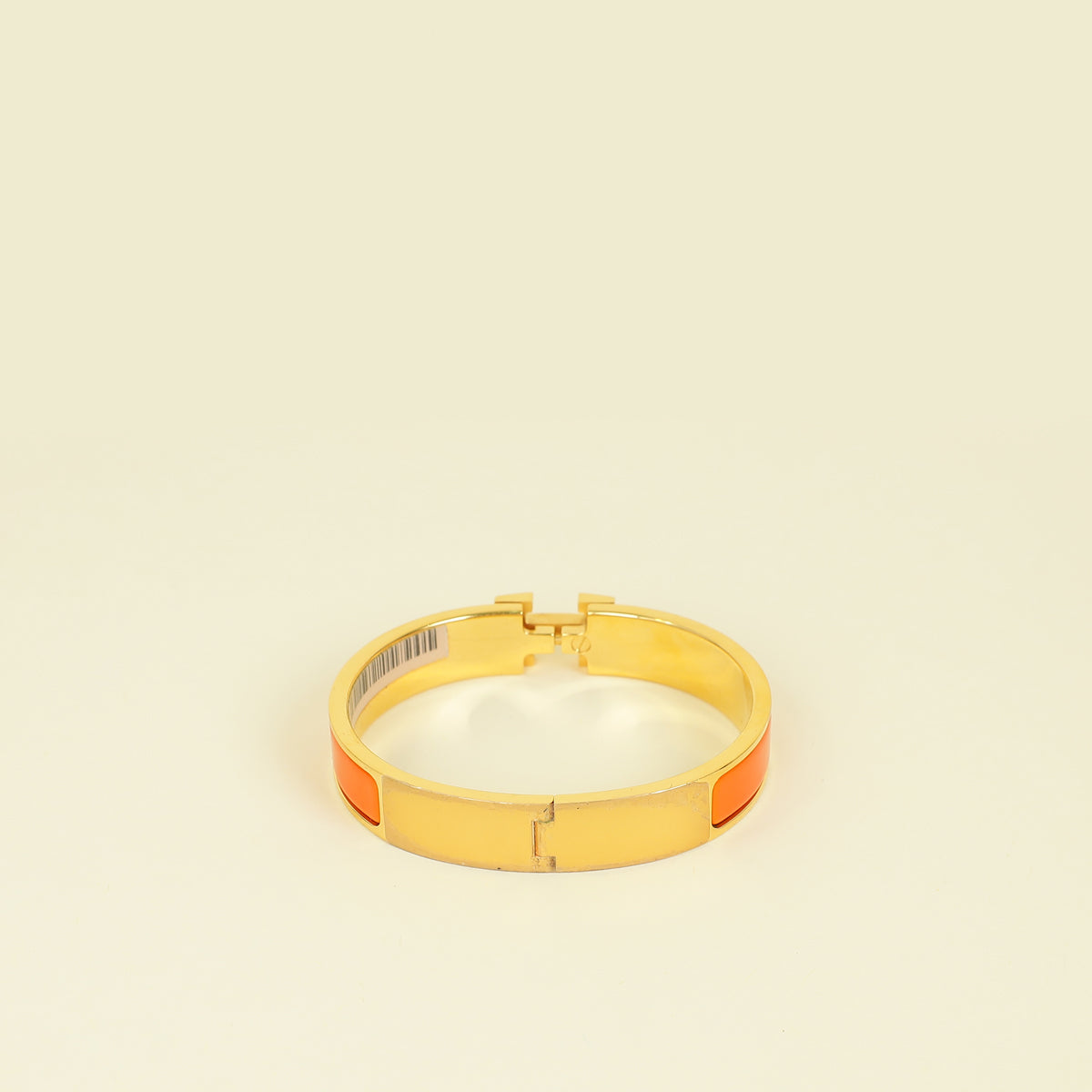 Hermes Orange Clic H Bracelet