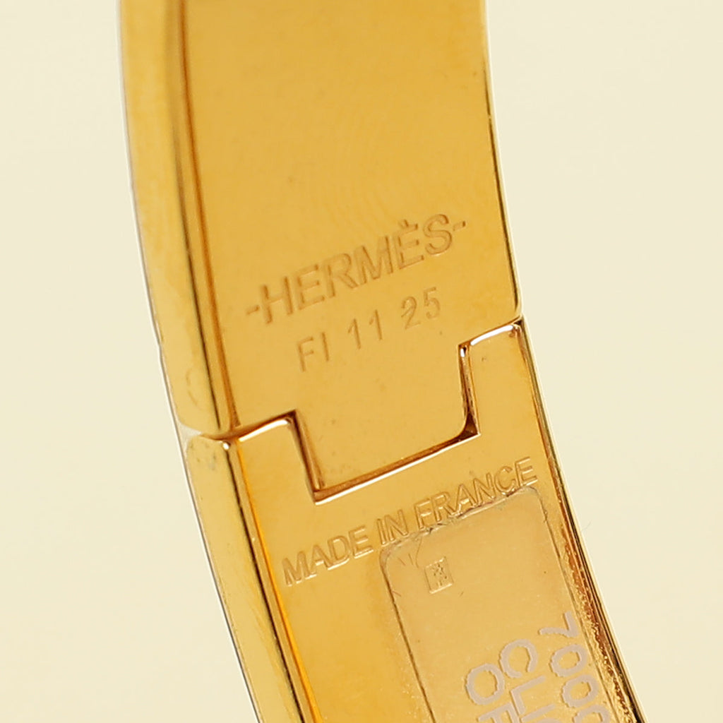 Hermes Orange Clic H Bracelet