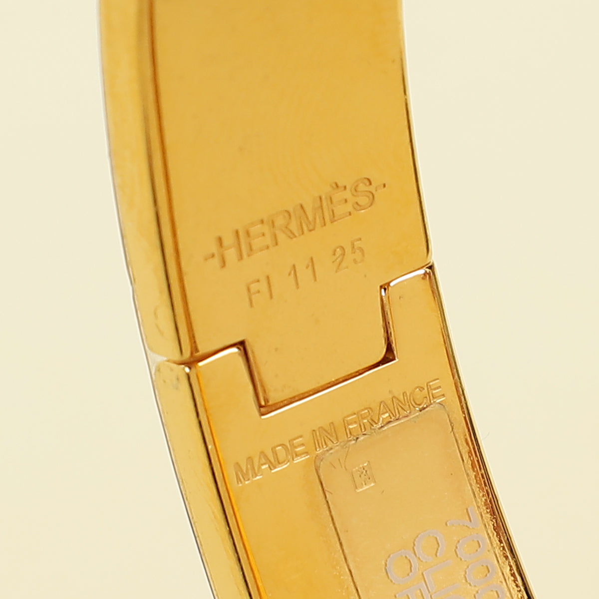 Hermes Orange Clic H Bracelet