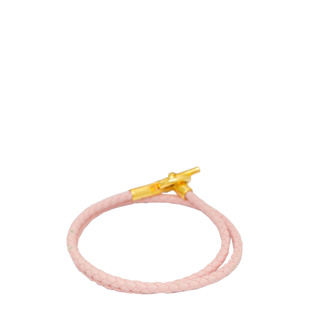 Hermes Rose Glenan Double Tour Bracelet