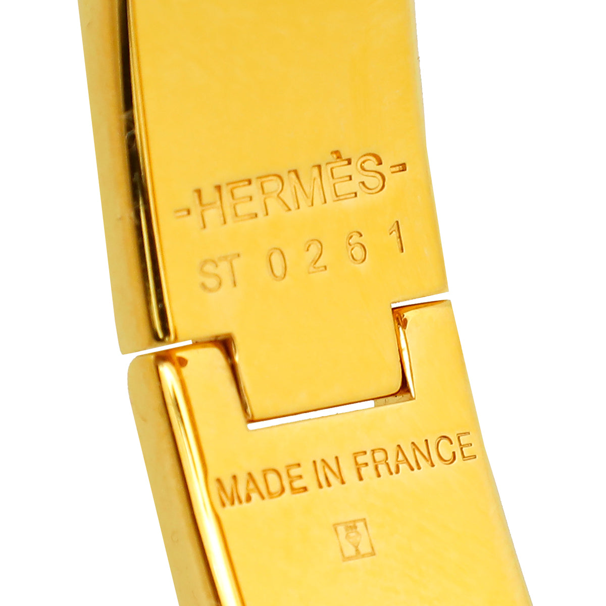 Hermes Orange Clic H Bracelet