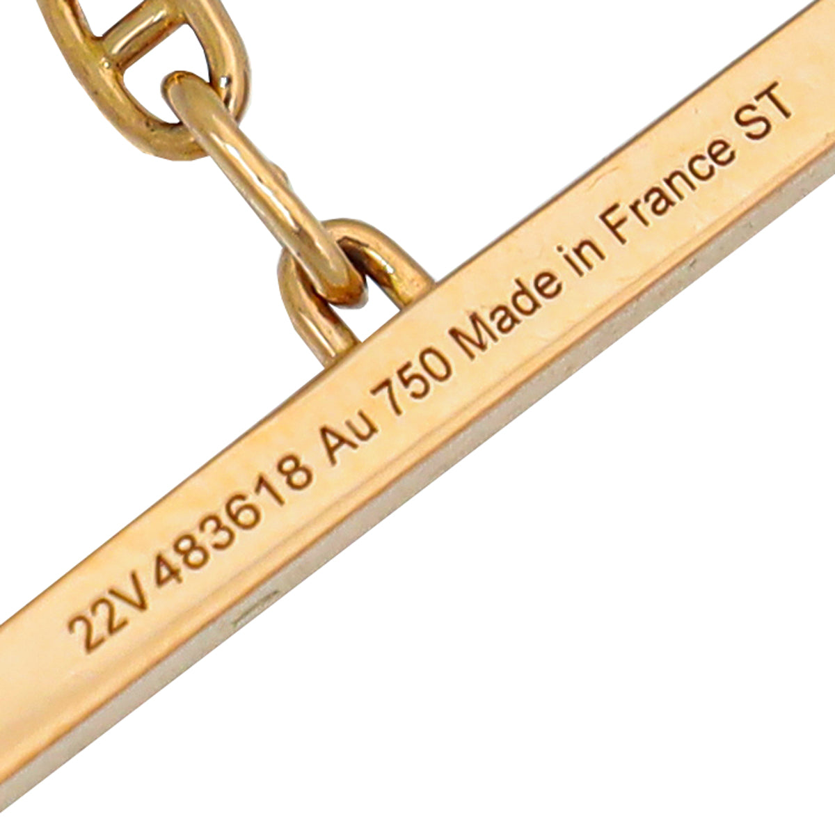Hermes 18K Rose Gold Diamond Chaine D'ancre Contour Bracelet