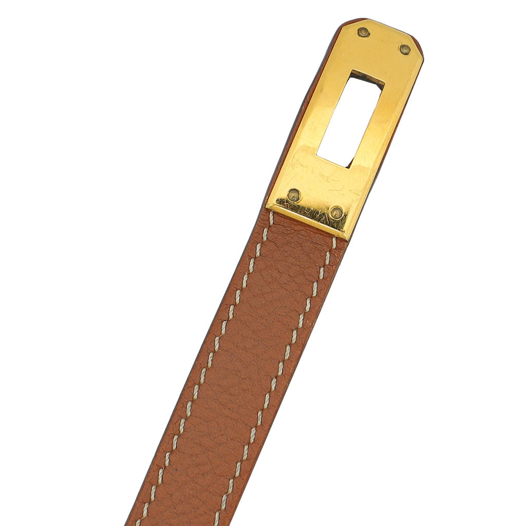 Hermes Gold Kelly Double Tour Bracelet