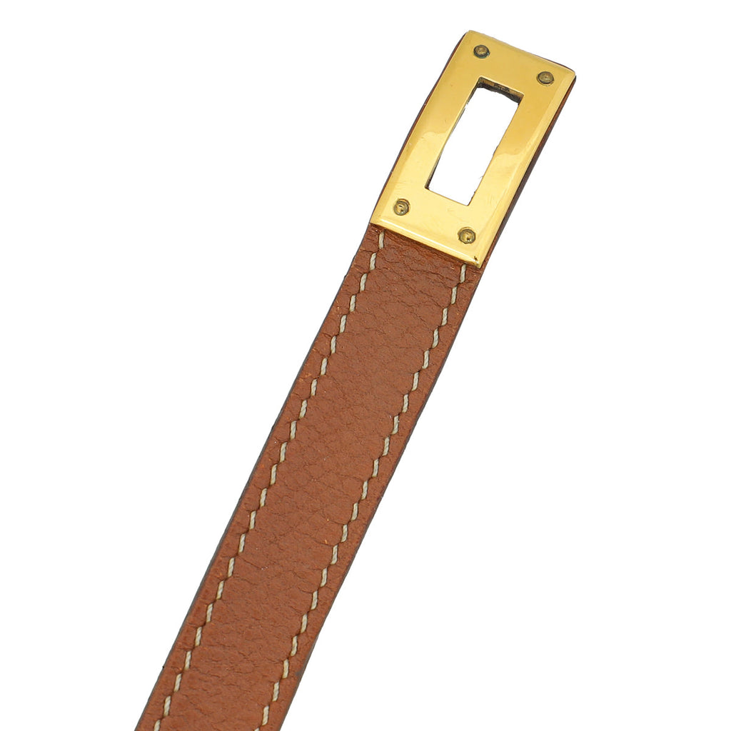 Hermes Gold Kelly Double Tour Bracelet