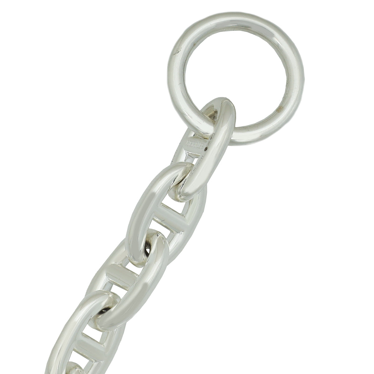 Hermes Sterling Silver Chaine D'Ancre Bracelet 17