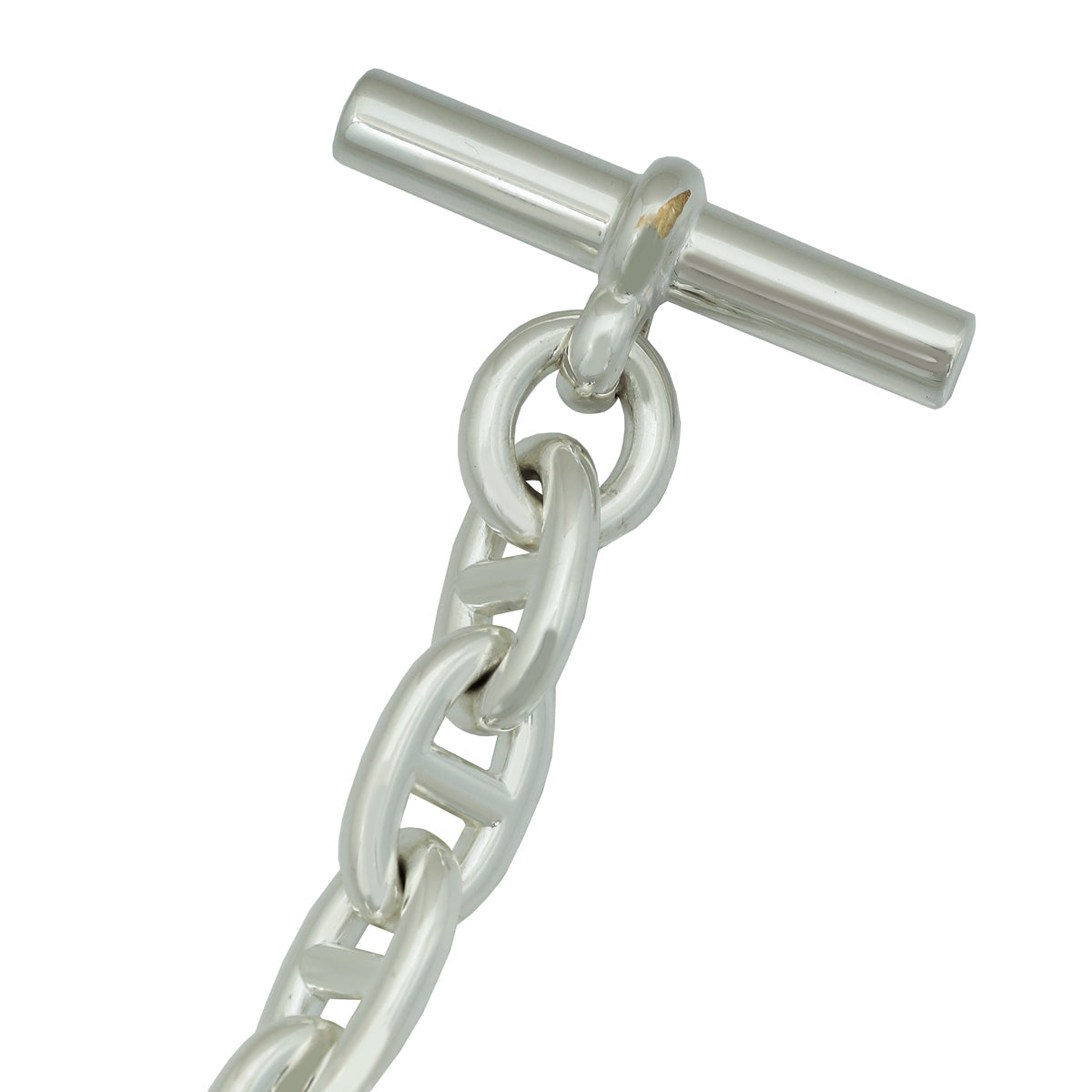 Hermes Sterling Silver Chaine D'Ancre Bracelet 17
