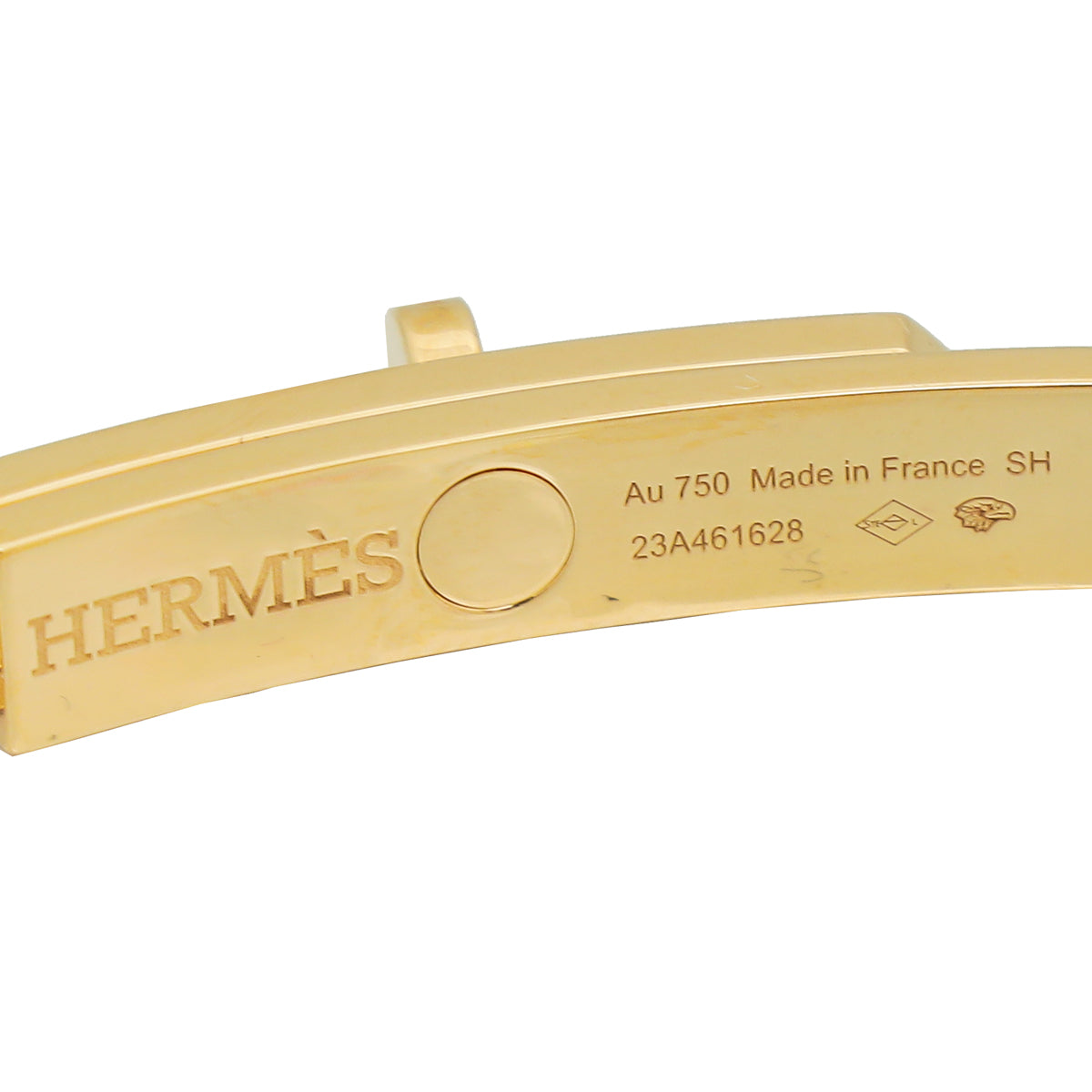 Hermes 18K Yellow Gold Kelly Chaine Diamond Small Model Bracelet