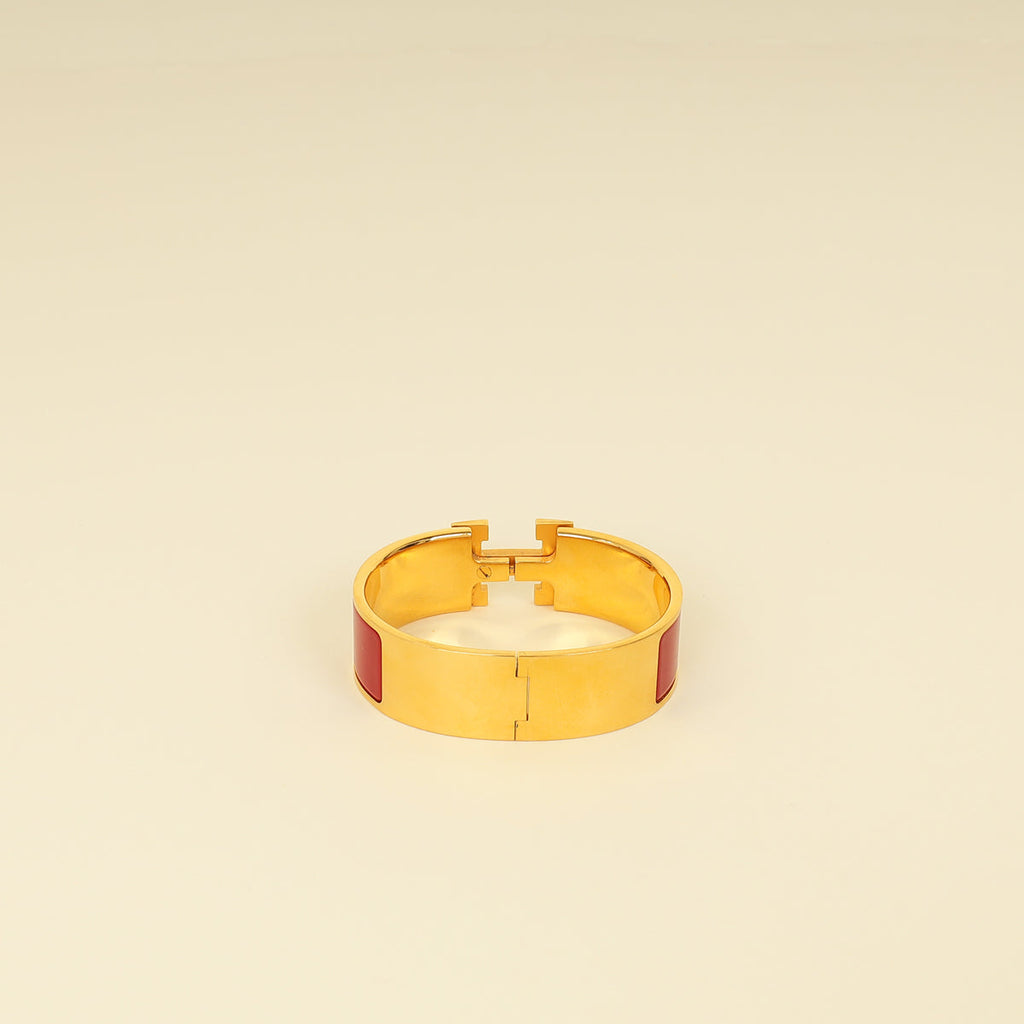 Hermes Rouge Clic Clac H GM Bracelet
