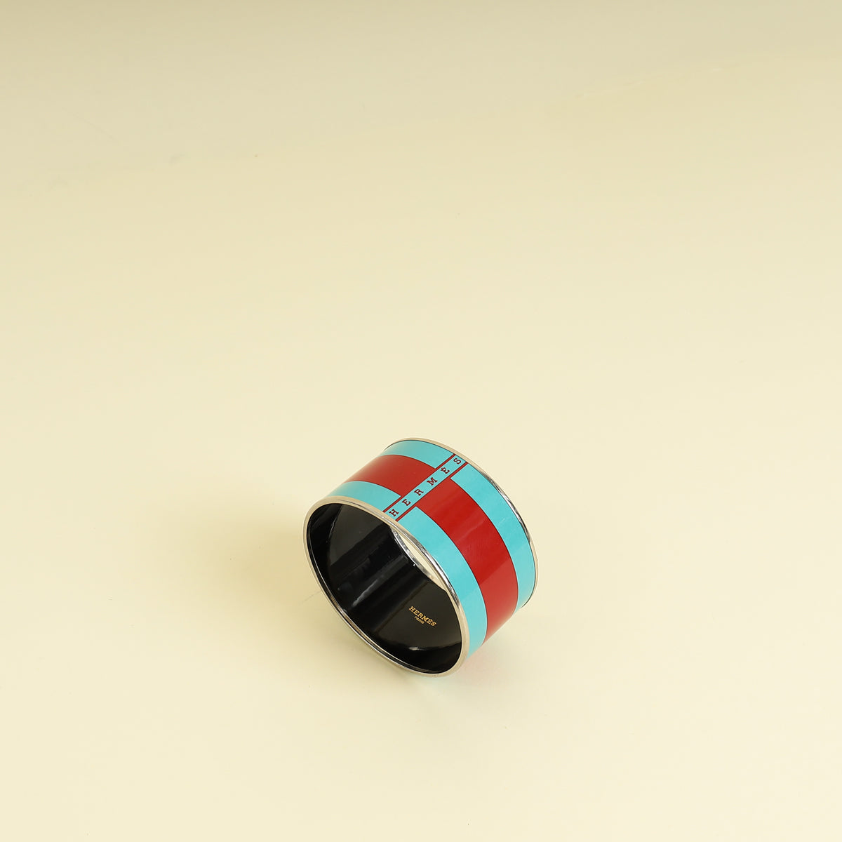 Hermes Bicolor Enamel Extra Wide Bangle