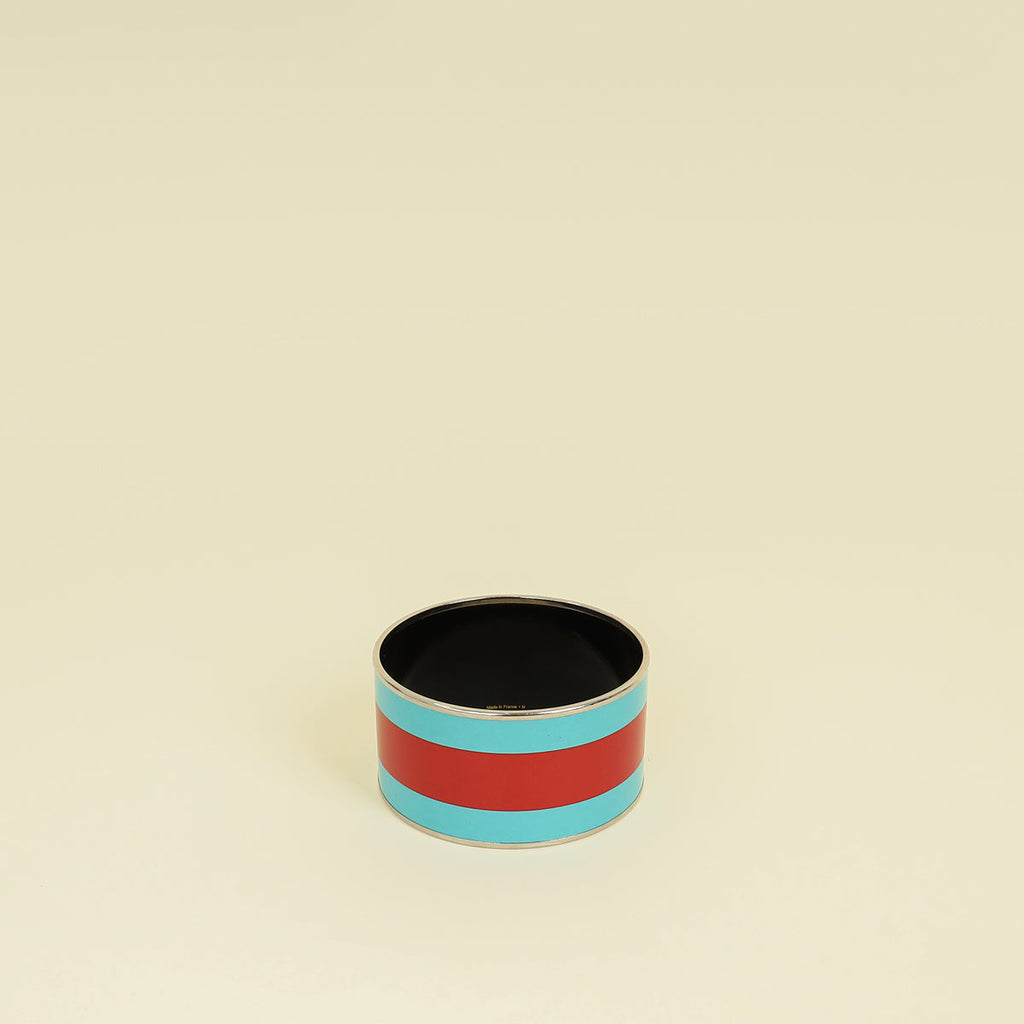 Hermes Bicolor Enamel Extra Wide Bangle