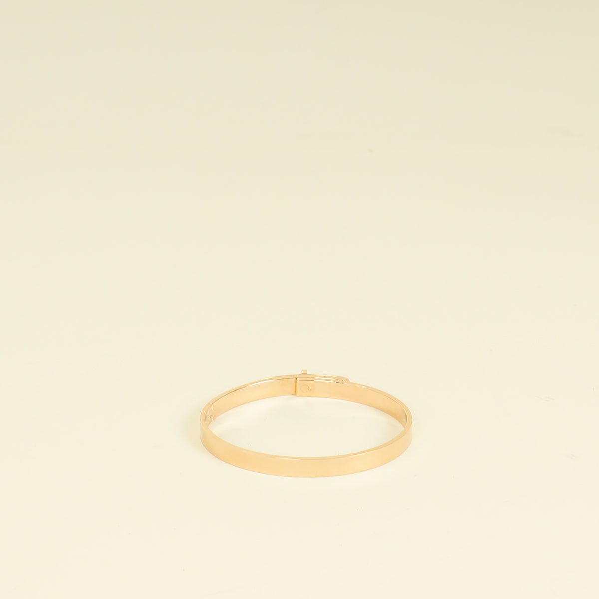 Hermes 18K Rose Gold Kelly Diamond Small Model Bracelet