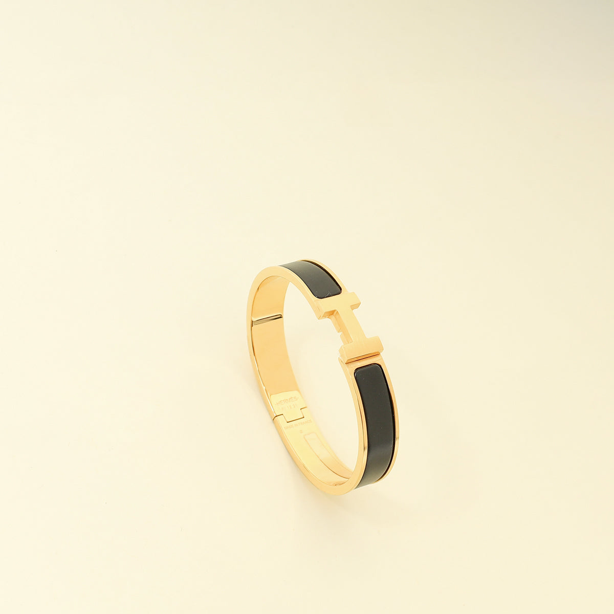 Hermes Matt Noir Clic HH Bracelet Men's