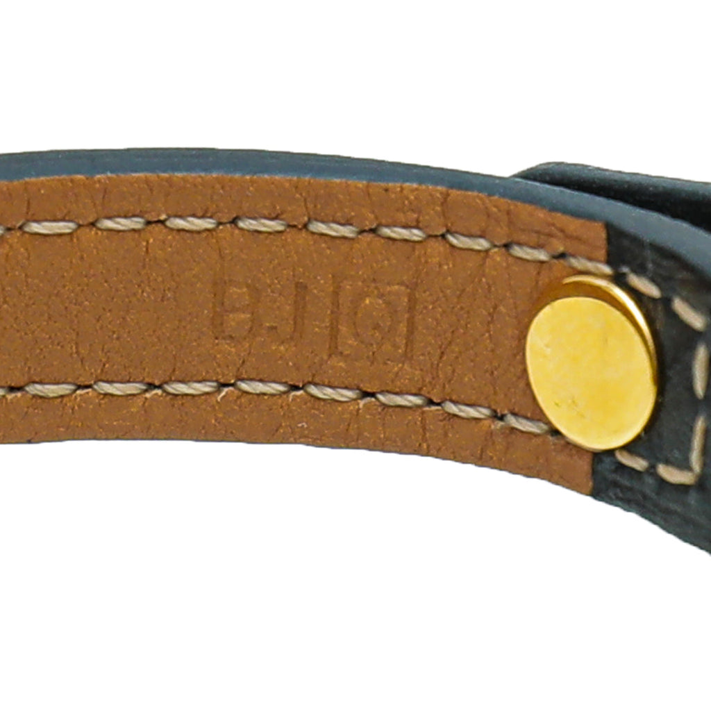 Hermes Black Granville Leather Bracelet