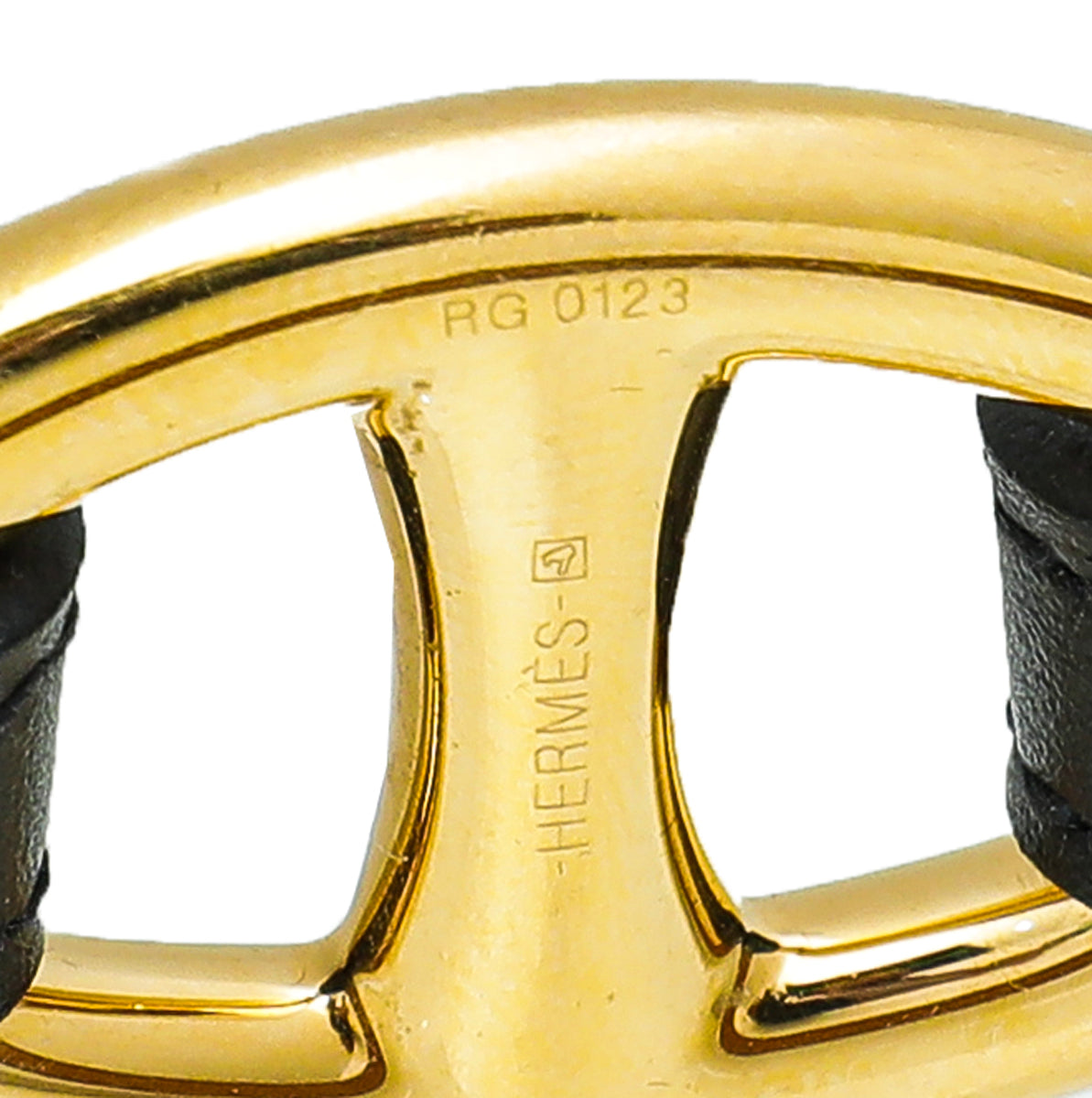 Hermes Black Granville Leather Bracelet