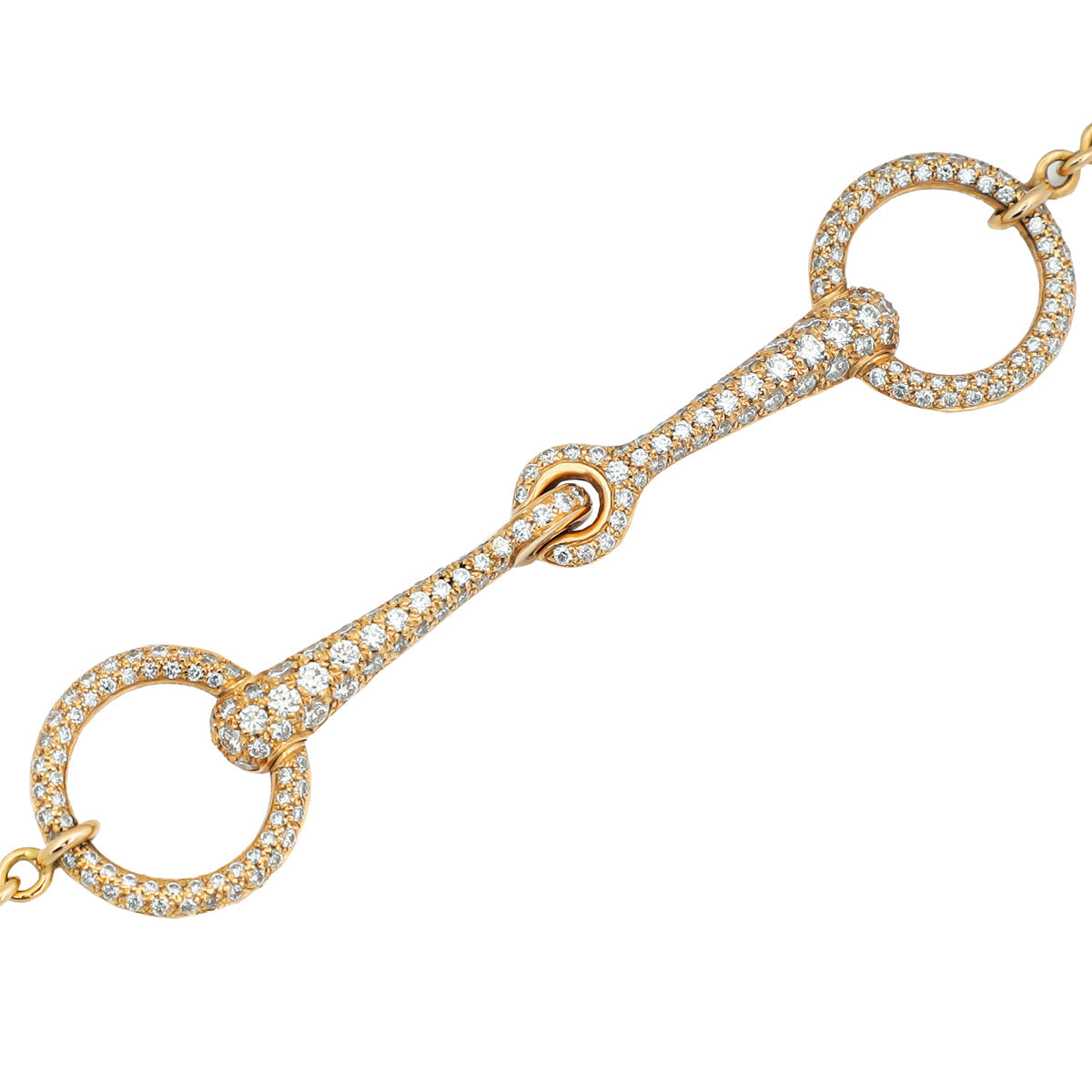 Hermes 18K Rose Gold Diamond Filet d'Or Very Small Model Bracelet