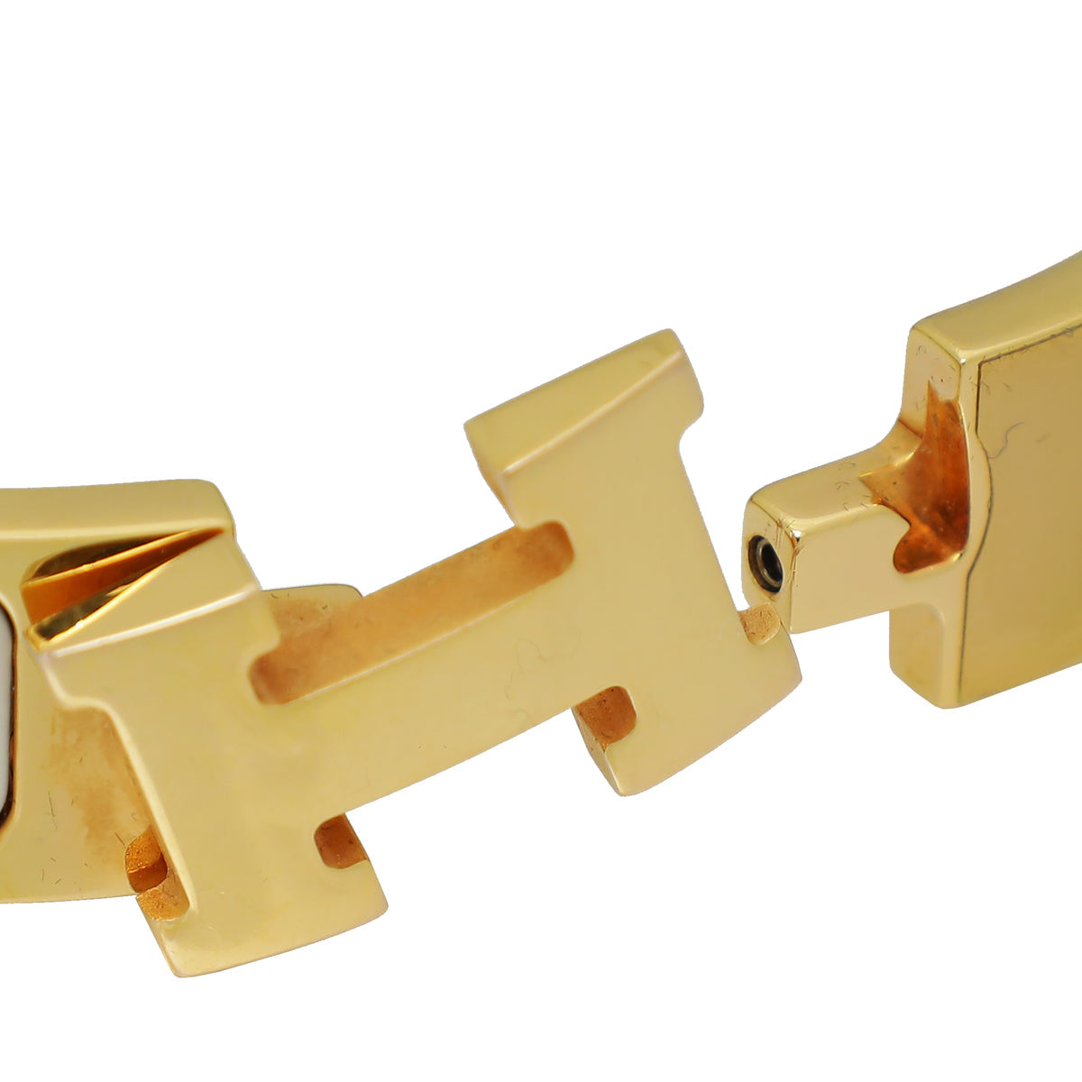 Hermes White Clic H Bracelet