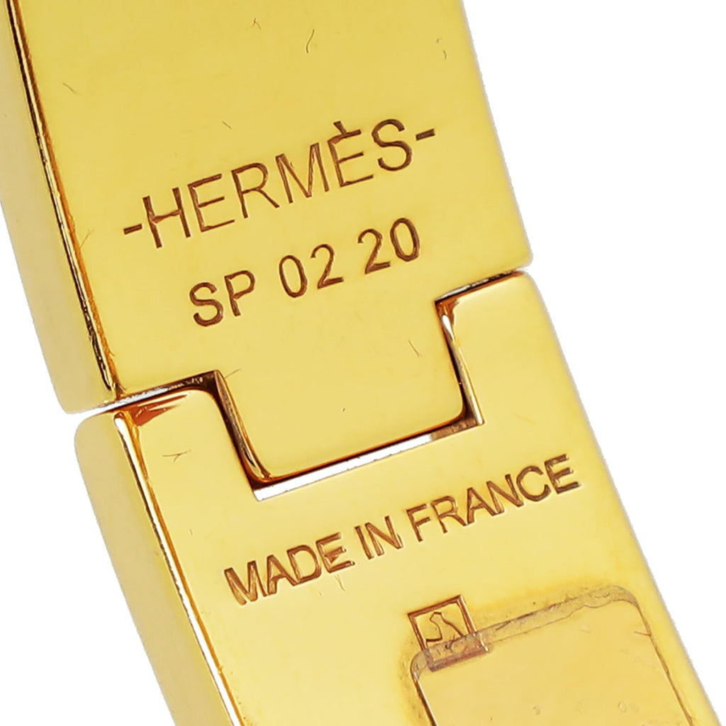 Hermes White Clic H Bracelet