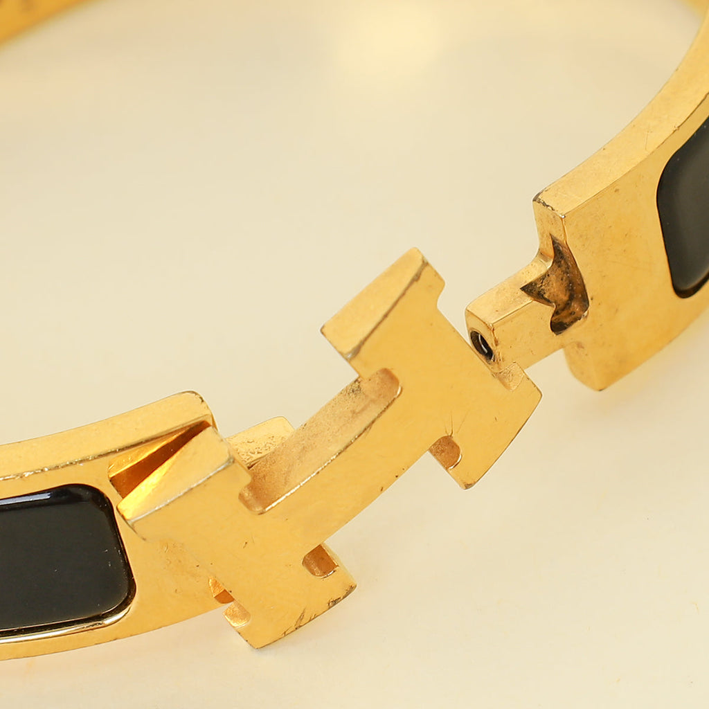 Hermes Noir Clic H GM Bracelet