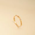 Hermes 18K Rose Gold Collier de Chien w/Diamond Small Model Bracelet 16