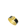 Hermes Noir Plain Hinge Large Bracelet
