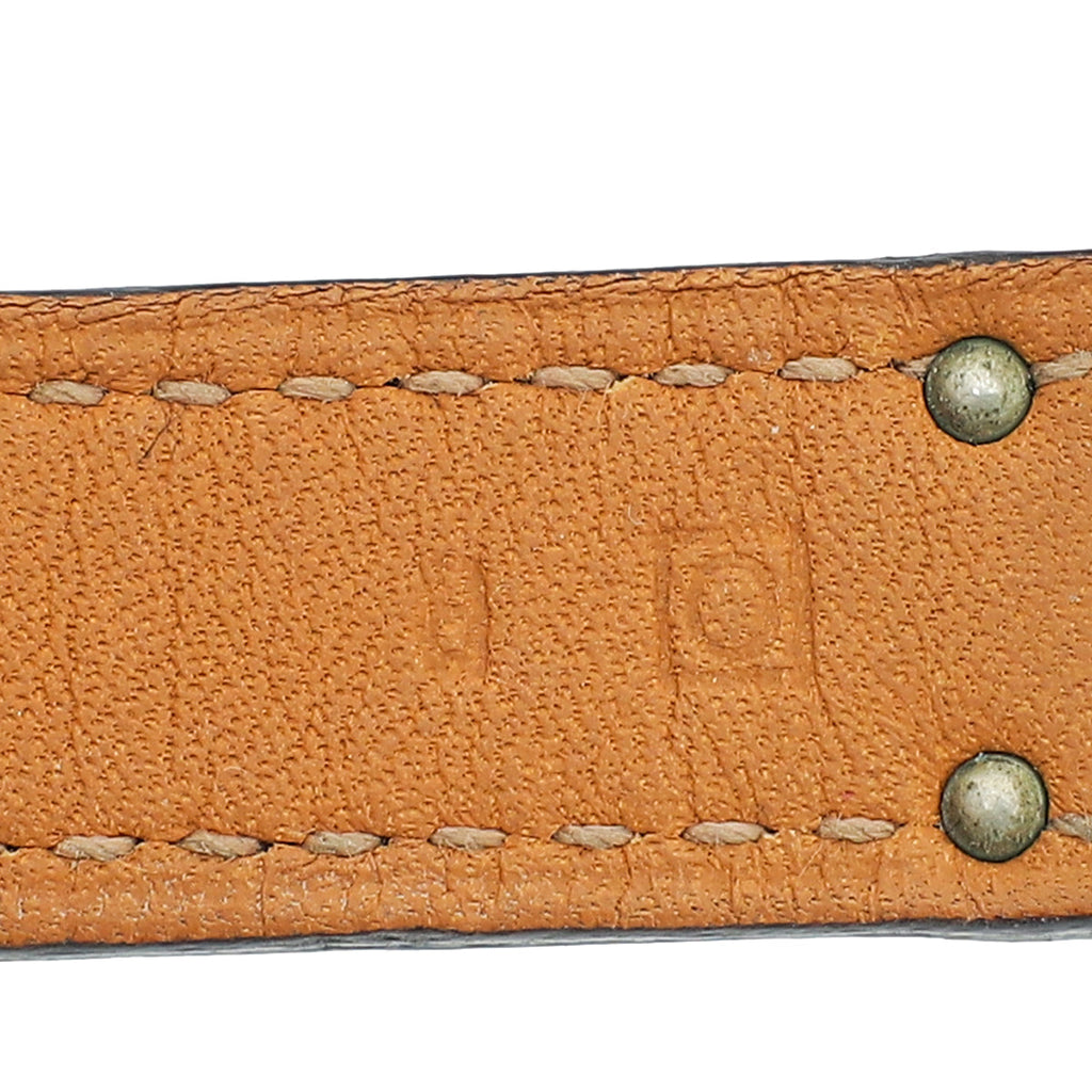 Hermes Black Kelly Double Tour Small Bracelet