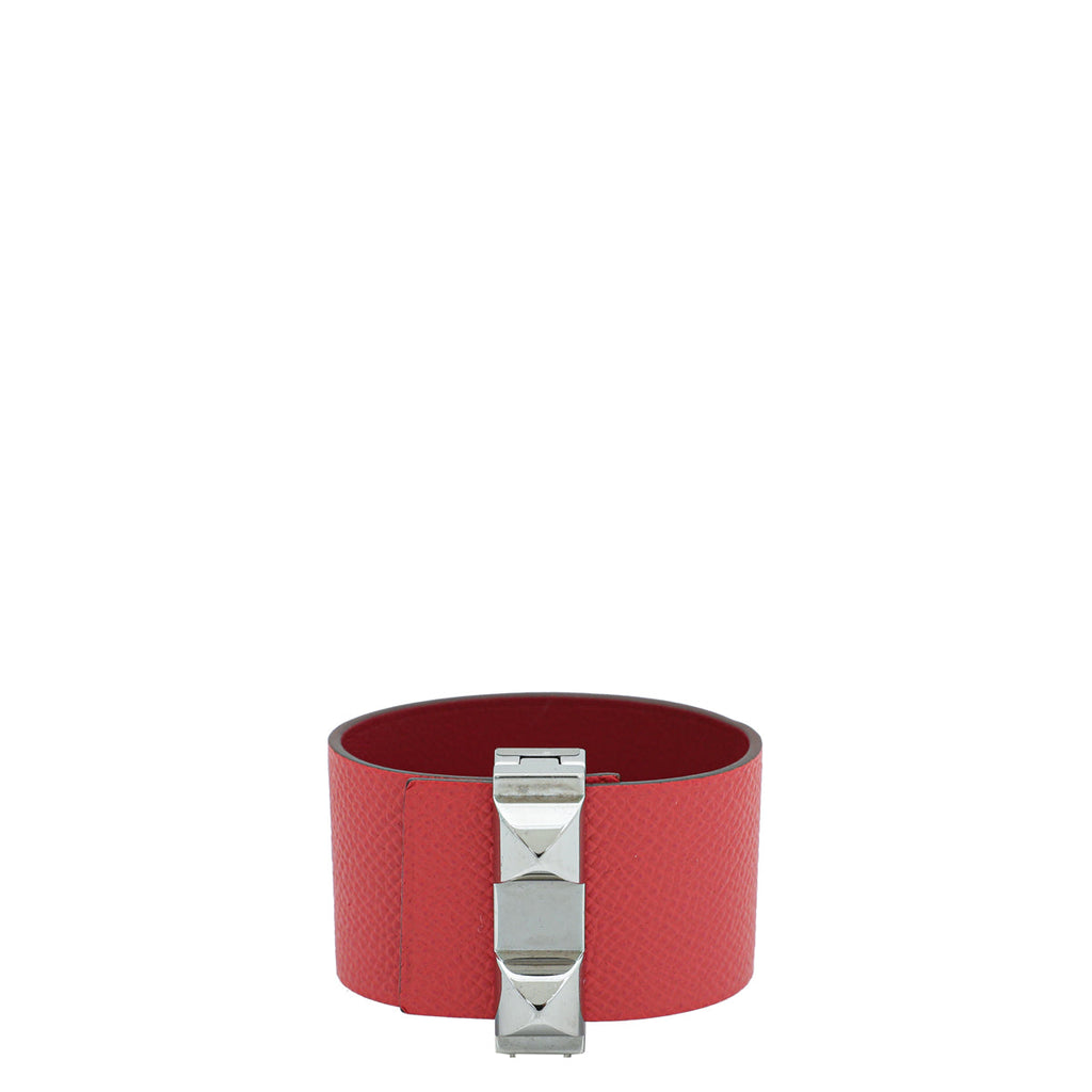 Hermes Rose Jaipur Vermillion Imprevisible Reversible PM Bracelet