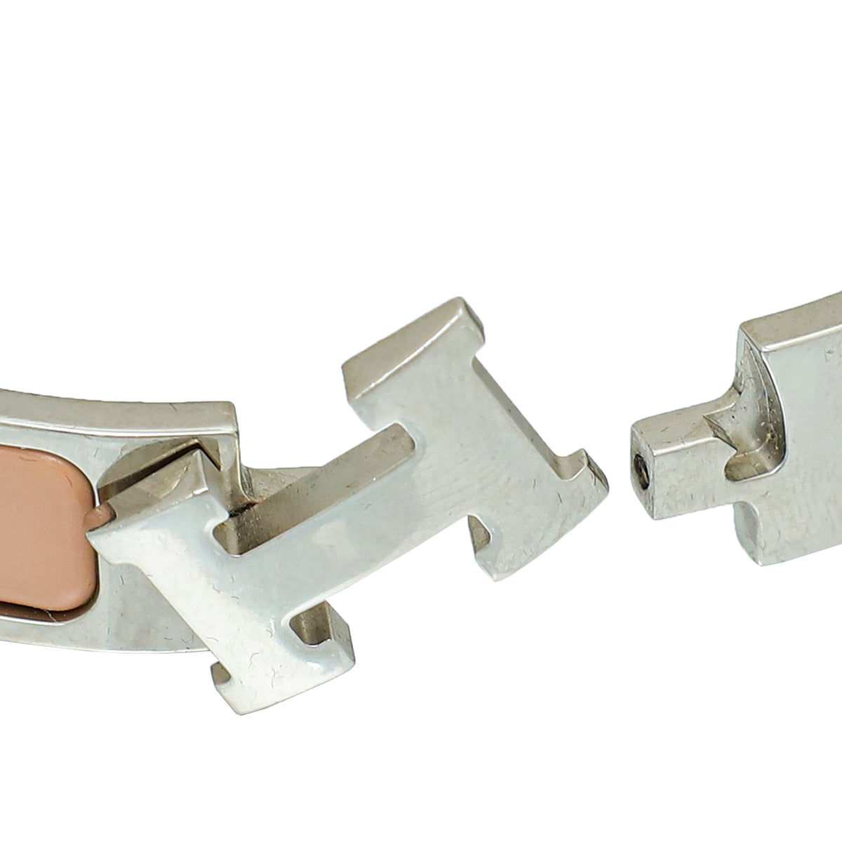 Hermes Rose Florida Clic H Bracelet