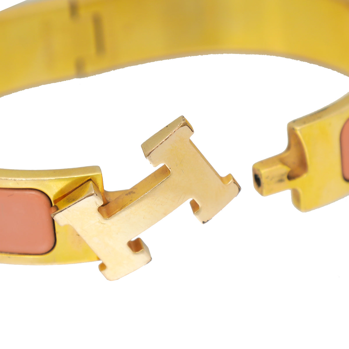 Hermes Orange Papaya Clic H GM Bracelet