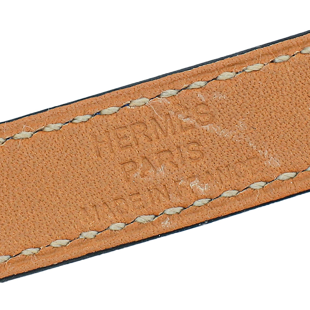 Hermes Blue Kelly Double Tour Medium Bracelet