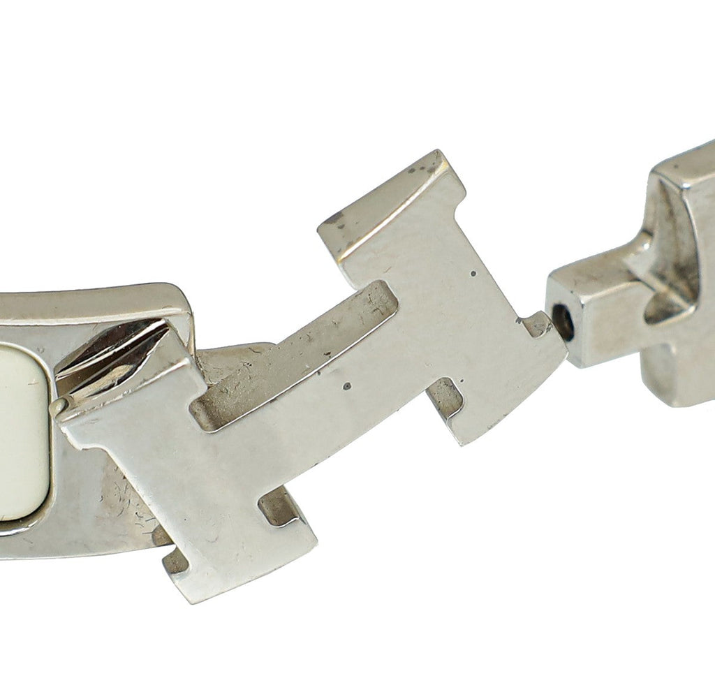 Hermes Blanc Clic H Bracelet