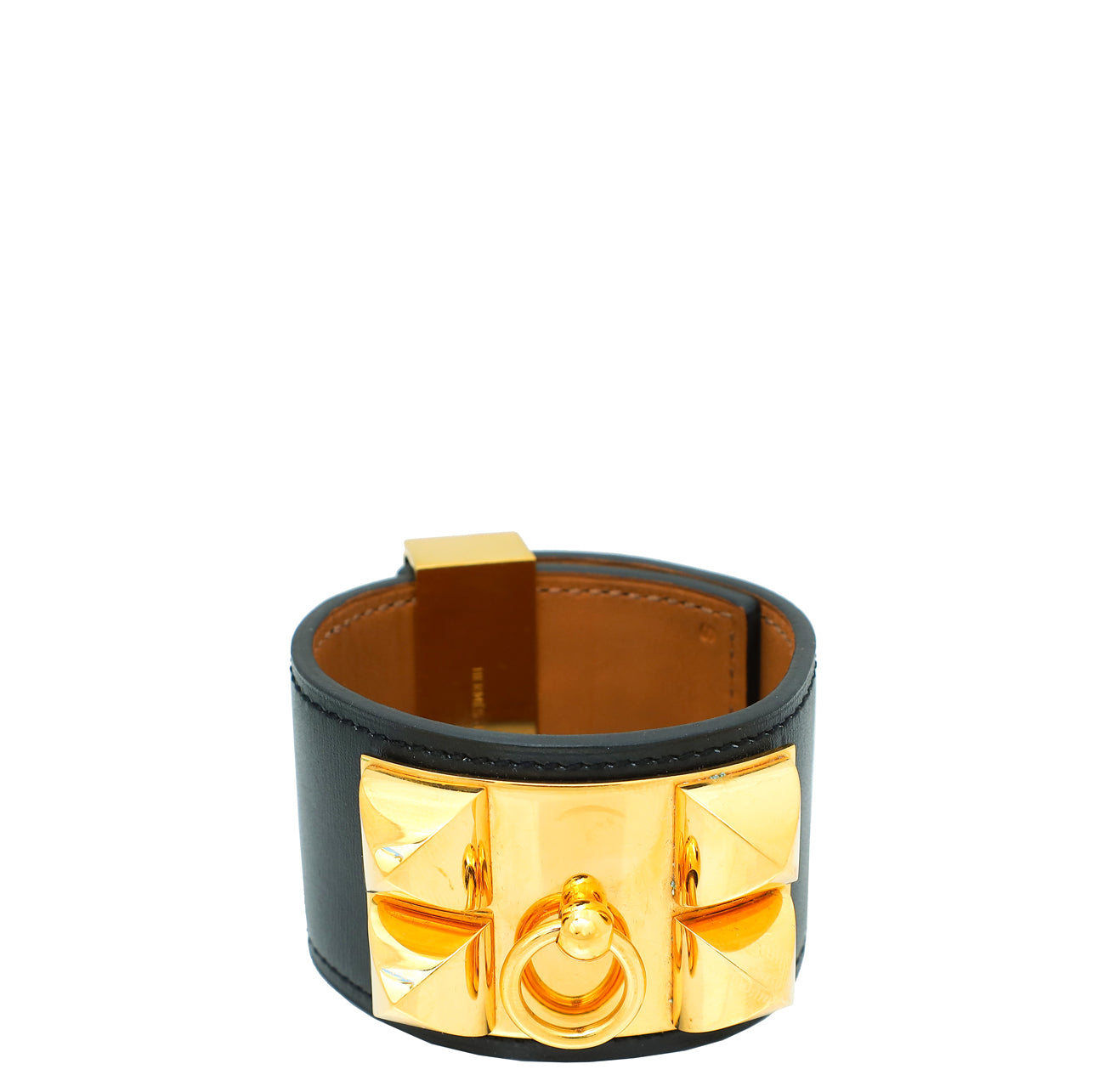 Hermes Noir Collier De Chien Small Bracelet
