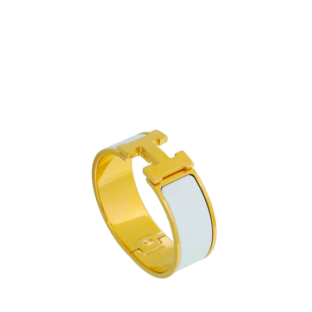 Hermes Blanc Clic Clac PM Bracelet