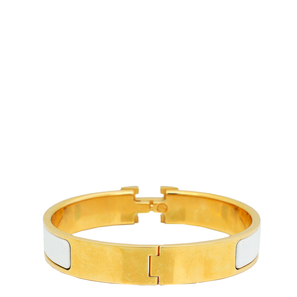 Hermes Blanc Clic H GM Bracelet