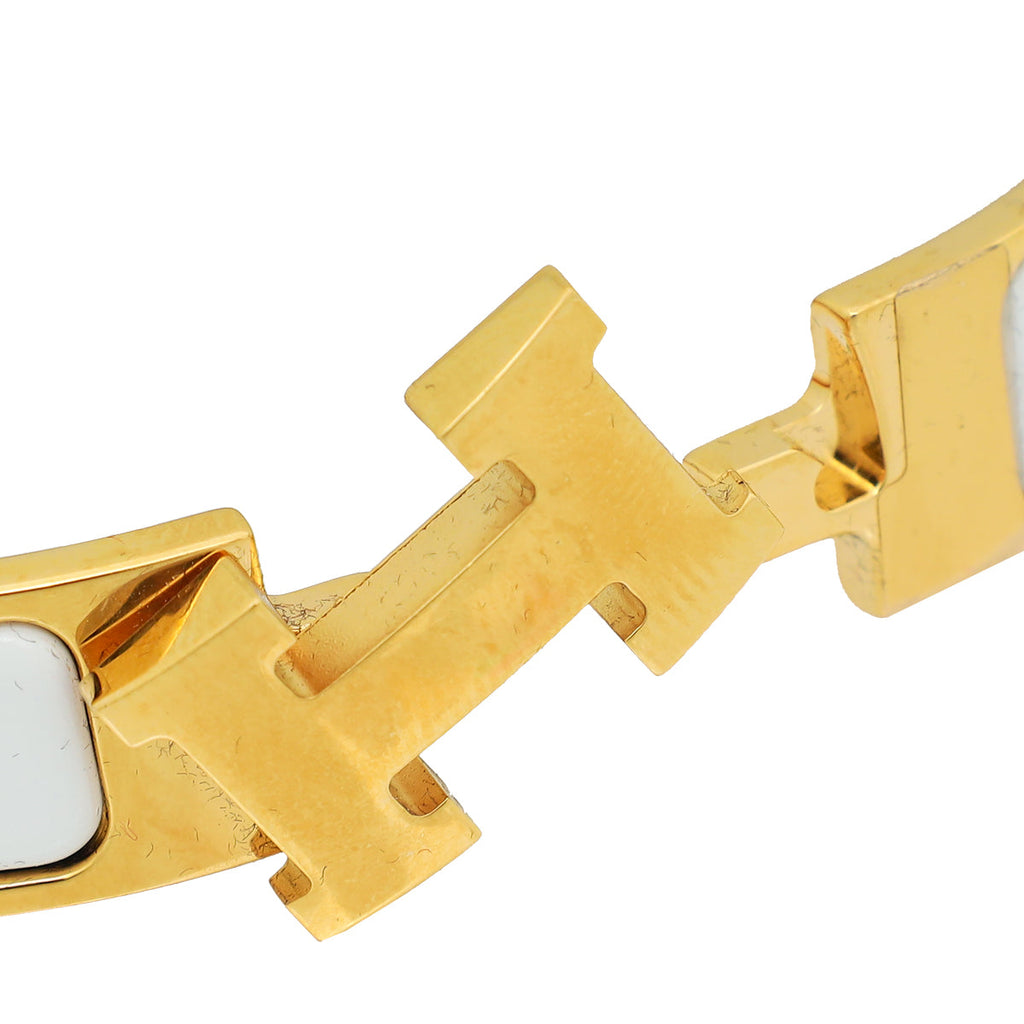 Hermes Blanc Clic H GM Bracelet
