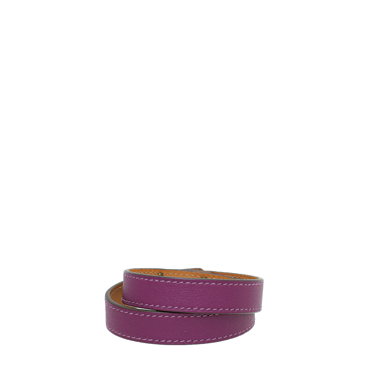 Hermes Violet Kelly Double Wrap Small Bracelet