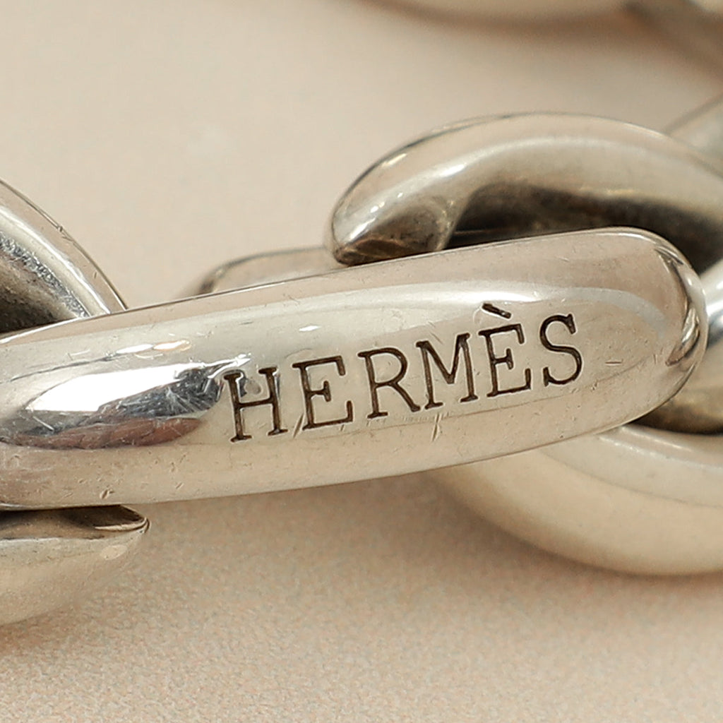Hermes Silver Heavy Chain Links Bracelet