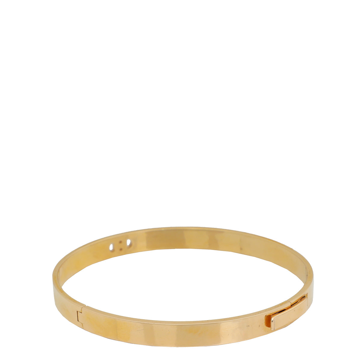Hermes 18K Yellow Gold Diamond H D'Ancre Bracelet