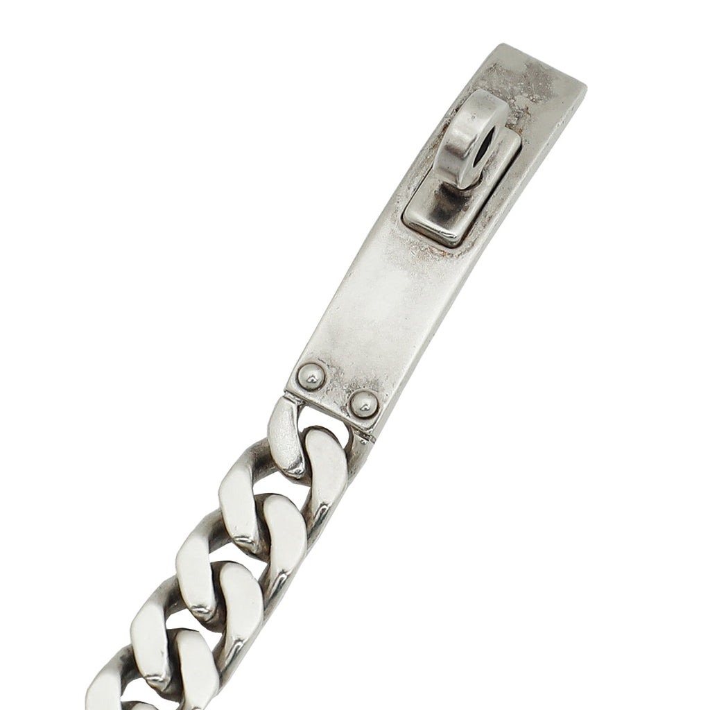 Hermes Silver Kelly Gourmette Very Small Model Bracelet