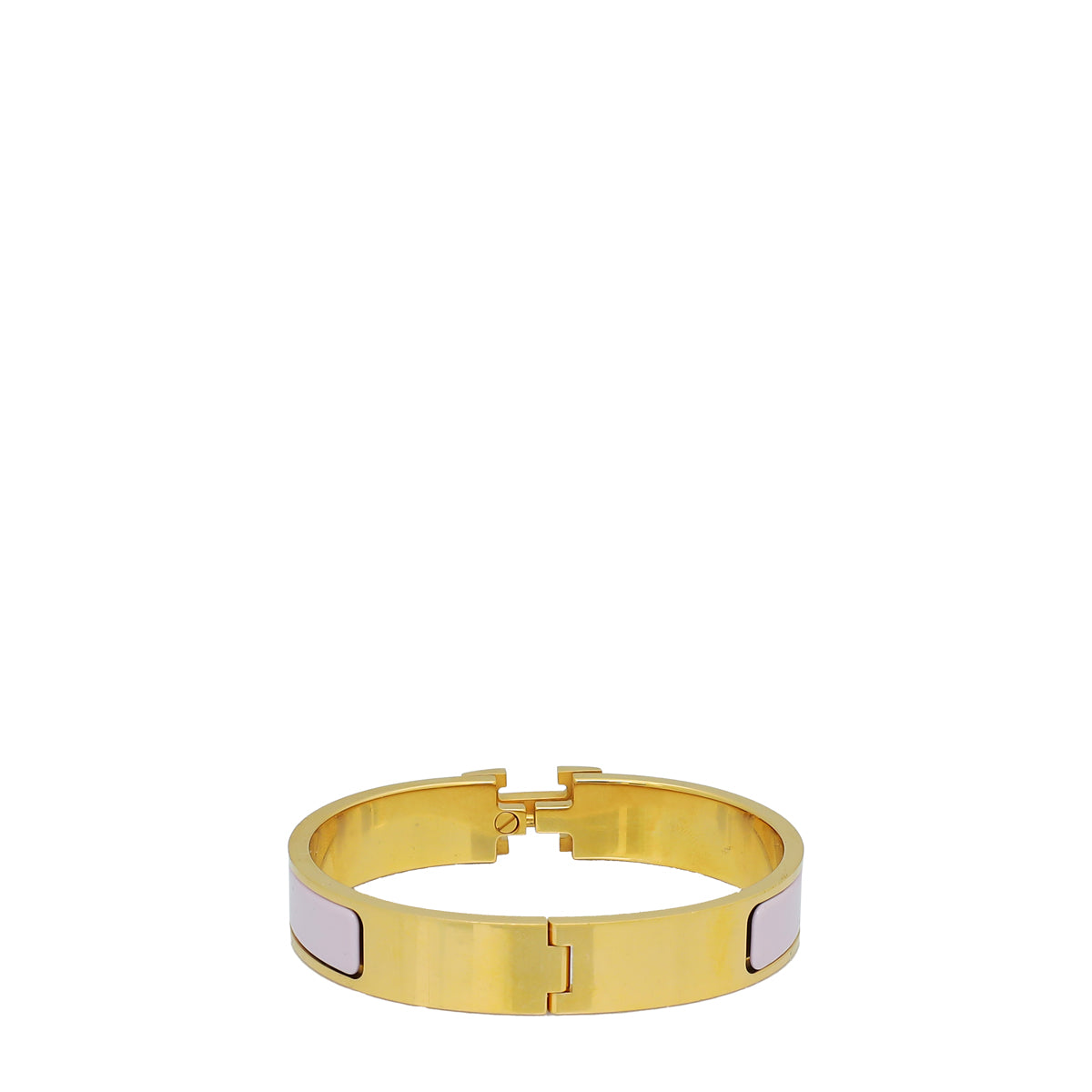 Hermes Rose Dragee Clic H Bracelet