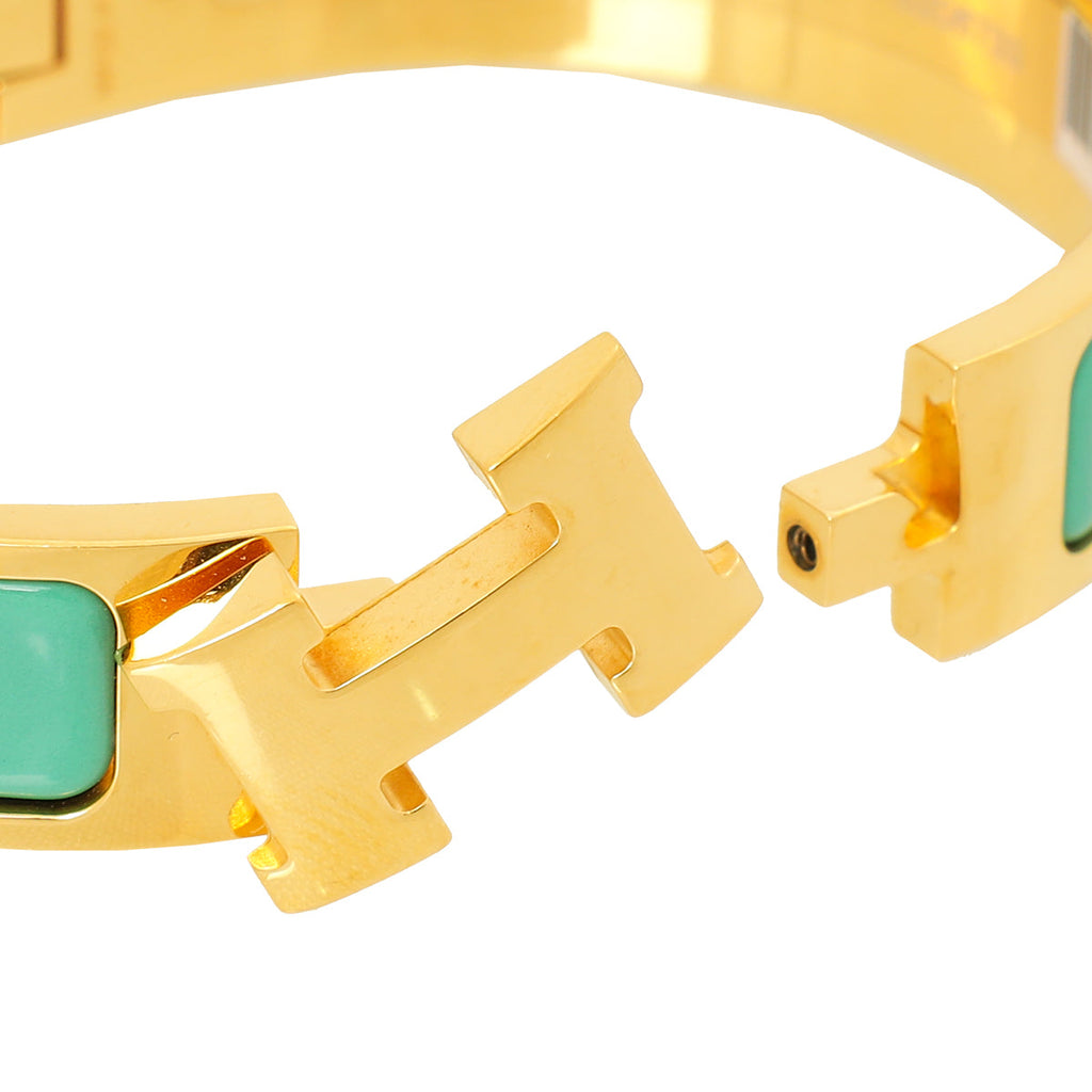Hermes Vert Moderne Clic H Bracelet