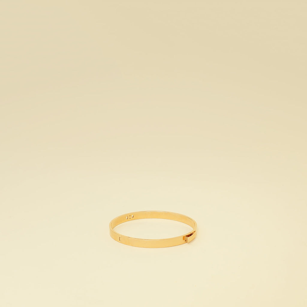 Hermes 18K Yellow Gold H d'Ancre Diamonds Small Model Bracelet