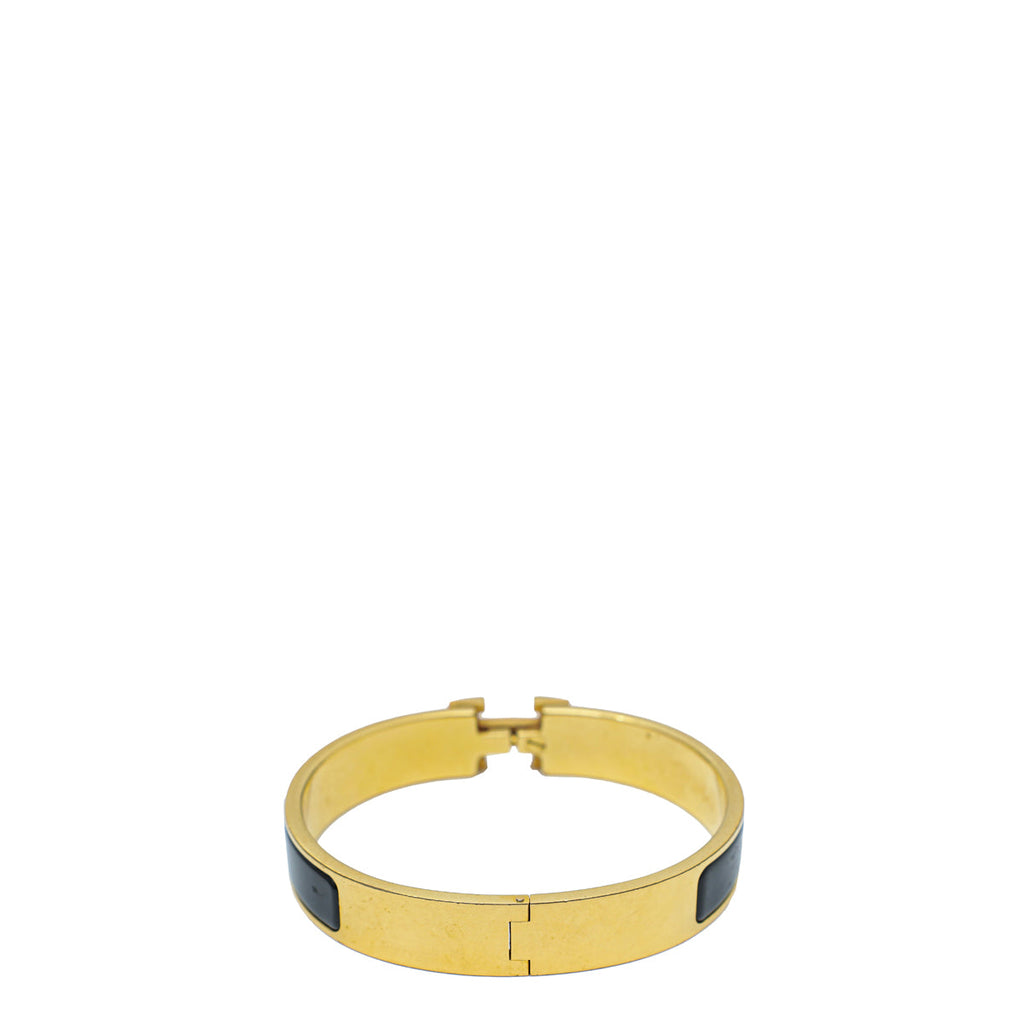 Hermes Noir Clic H Bracelet