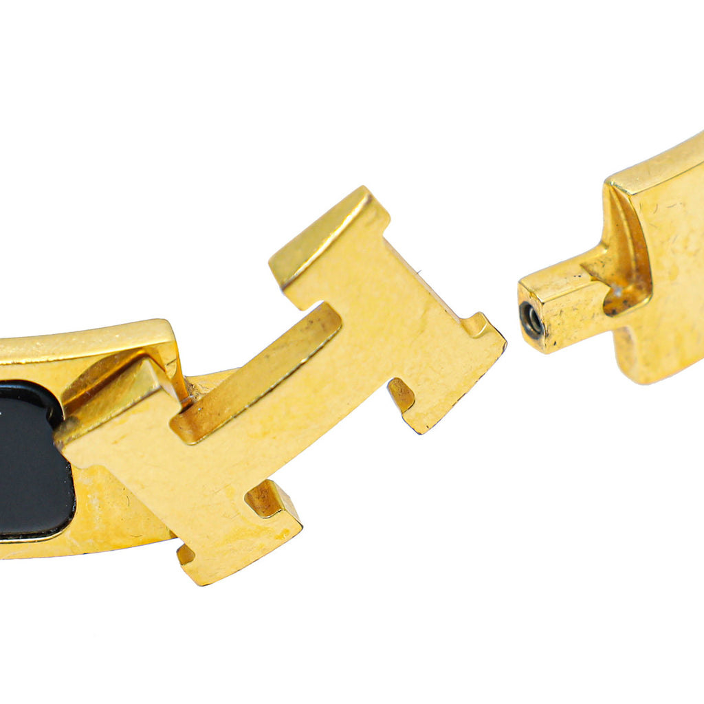 Hermes Noir Clic H Bracelet