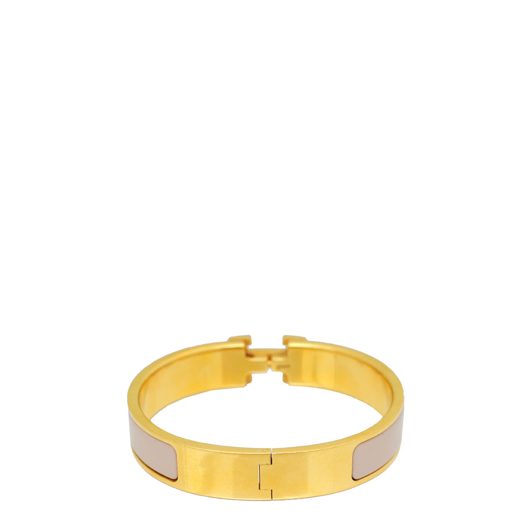Hermes Rose Fever Clic H Bracelet