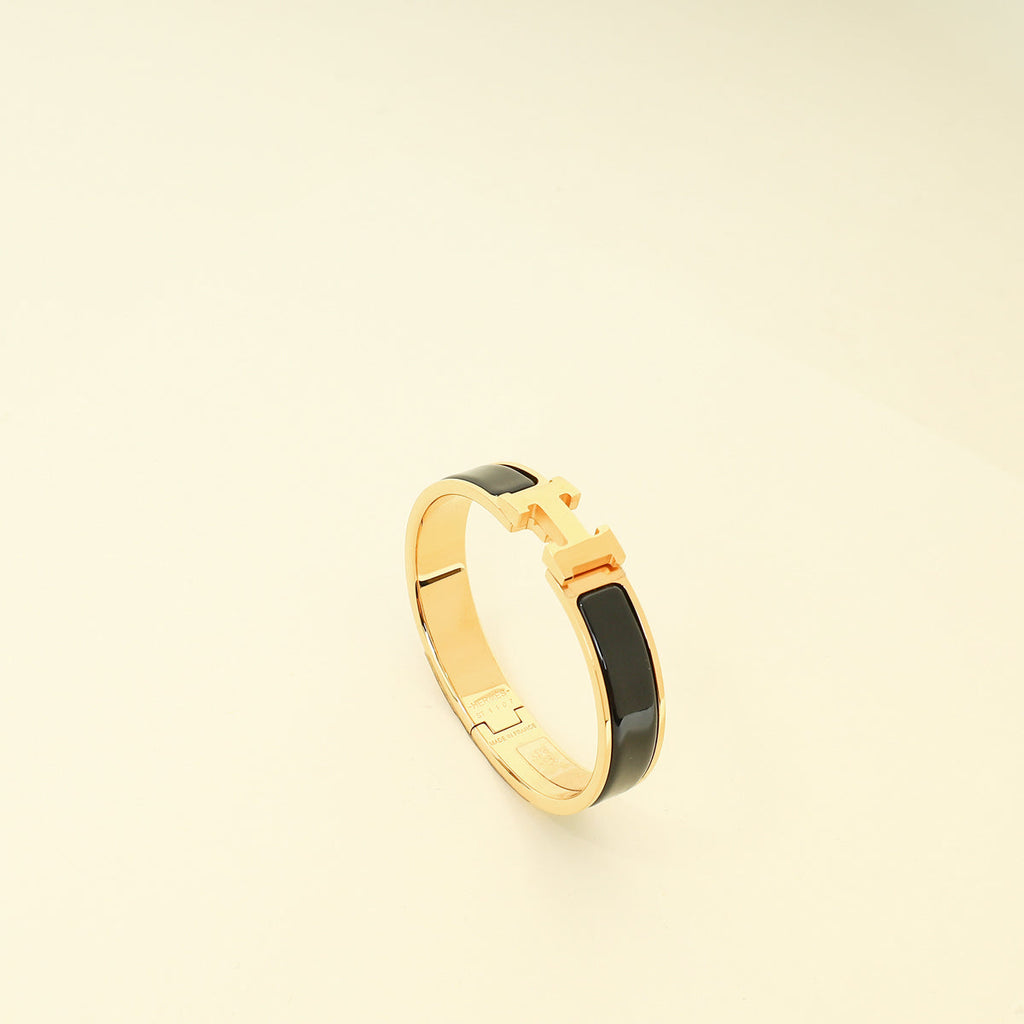 Hermes Noir Clic H Bracelet